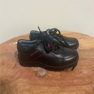 Avia Black and Red Kids Dress Shoes